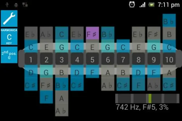 Harmonica tuner android App screenshot 1